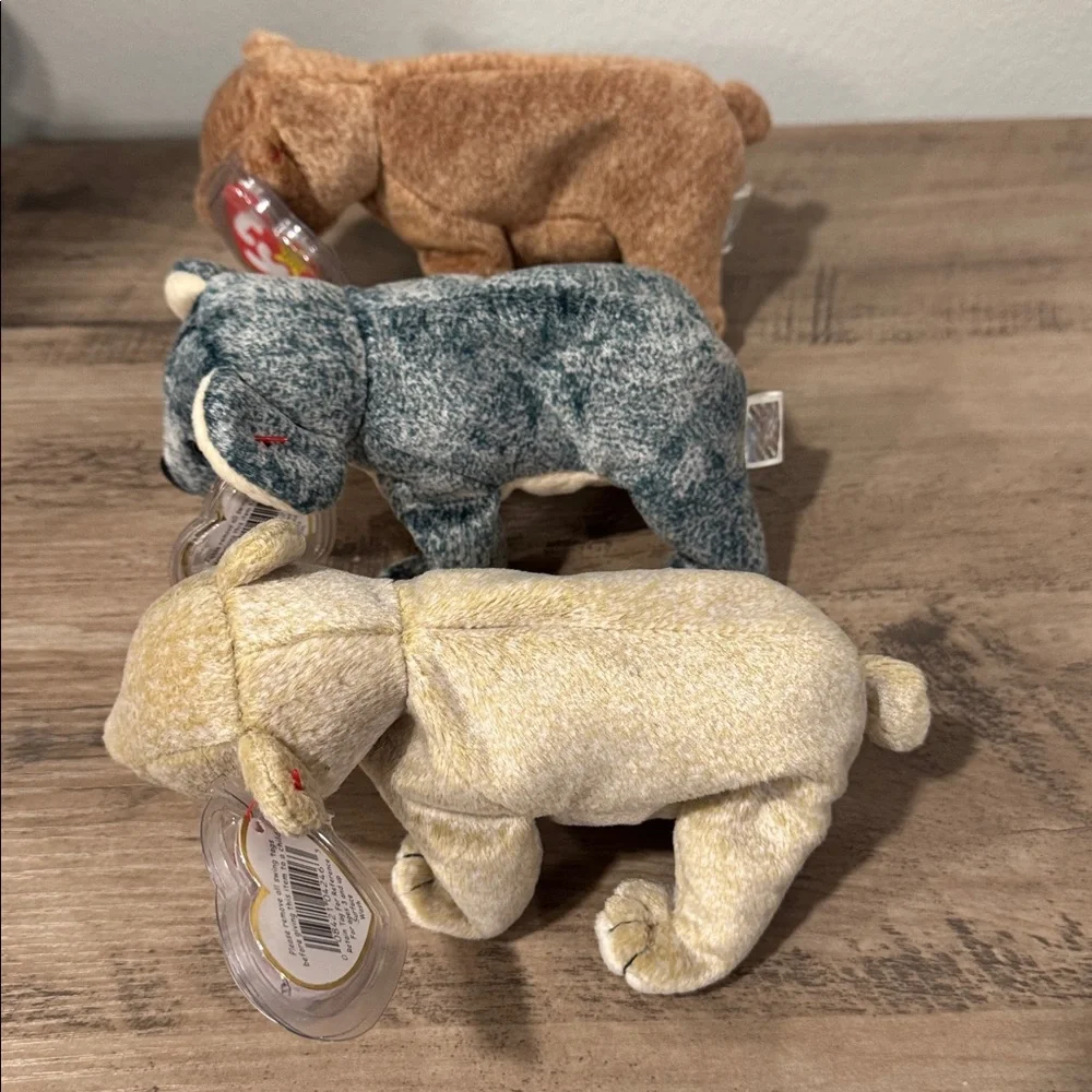 Ty Beanie Babies Trio Realistic Bears - Picture 3 of 13